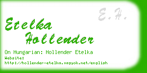 etelka hollender business card